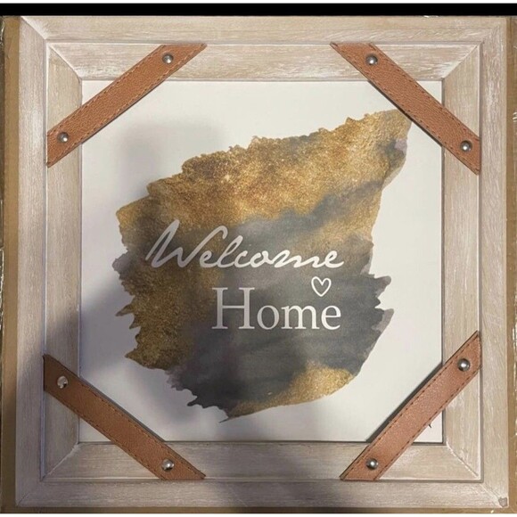 Chantoo Welcome Sign Rustic Farmhouse Wall Decor Family Decor 15.7”X15.7” 2 Pack - Picture 7 of 8